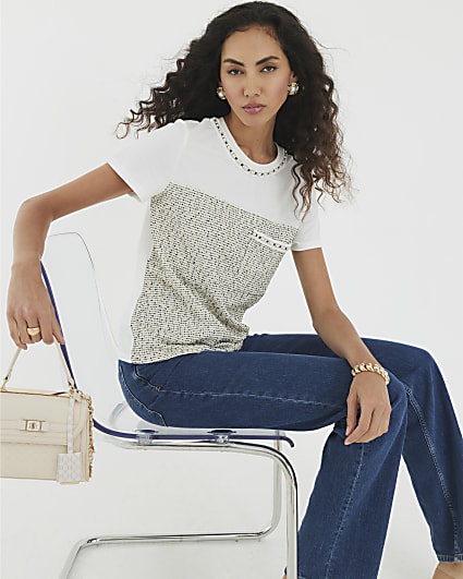 White Boucle Boutique T-Shirt