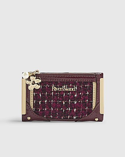 Red Boucle Charm Mini Purse