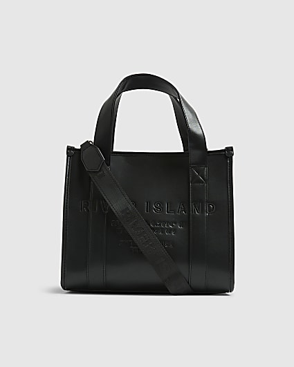 Black Embroidered Tote bag