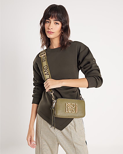 Khaki RI Cross Body Bag