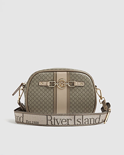 Beige Monogram Cross Body bag