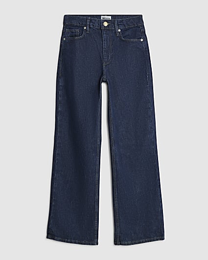 Petite Blue Relaxed Straight Leg Jeans