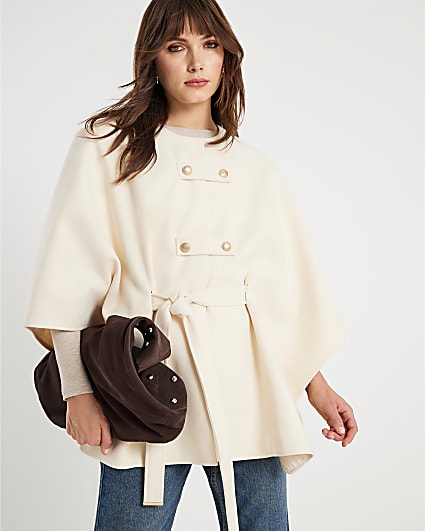 Cream Belted Cape