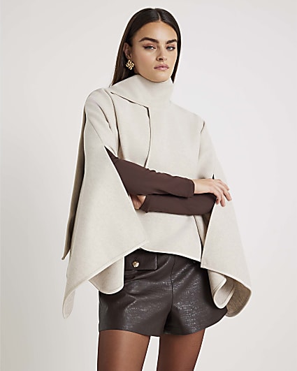 Cream Scarf Cape