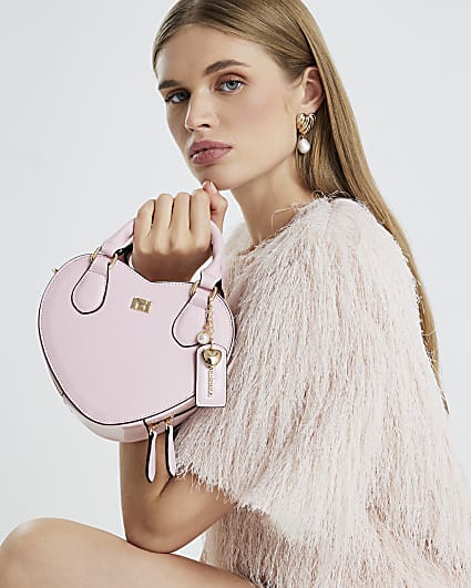 Pink Heart Cross Body Bag