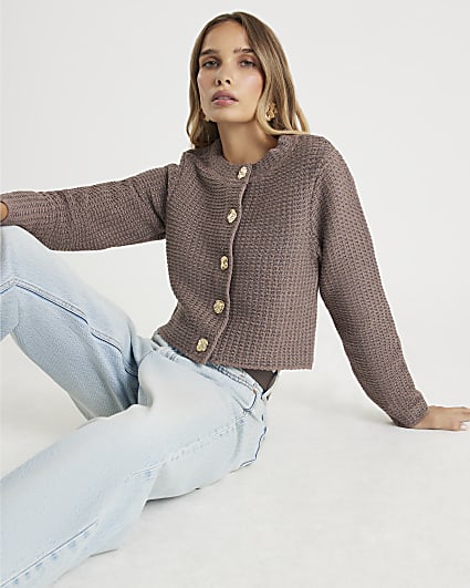 Beige Long Sleeve Cardigan