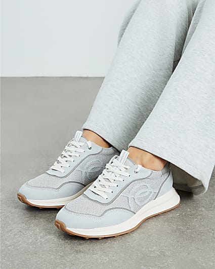 Grey Neutral Mesh Runner Trainers