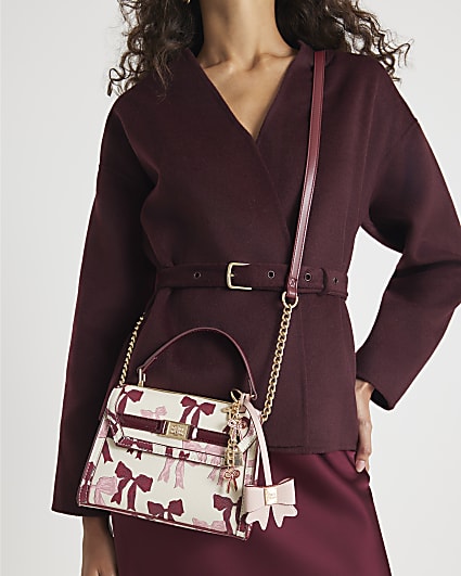 Cream Mini Bow Tote bag Bundle