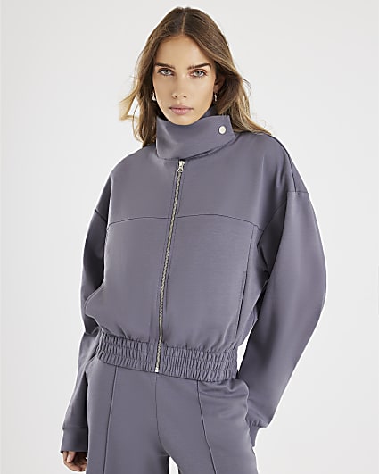 Grey Harrington Zip Jacket