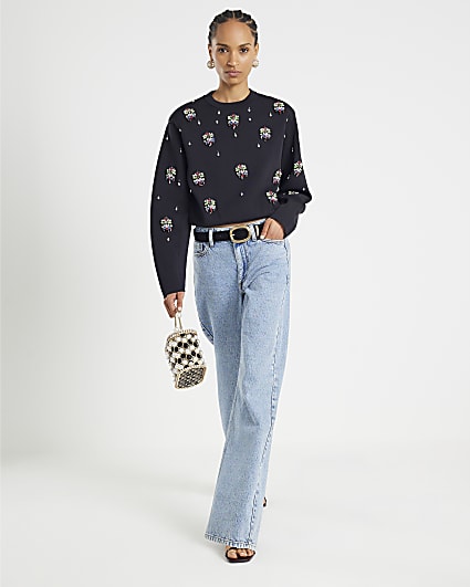 Black Embellished Jumper