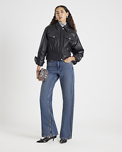 Denim Relaxed straight leg jeans