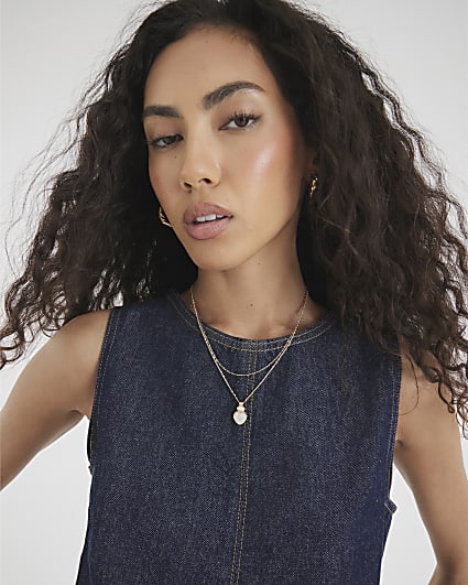 Gold Heart Layered Necklace