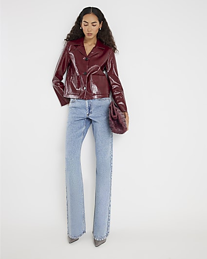 Blue Relaxed Straight Jeans