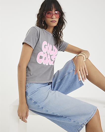 Grey Short Sleeve Gold Coast T-shirt