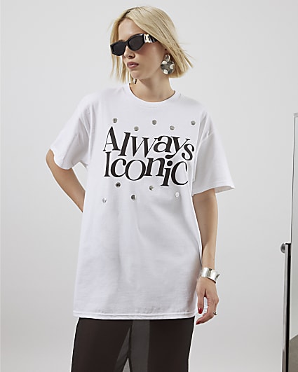 White Short Sleeve Always Iconic T-shirt