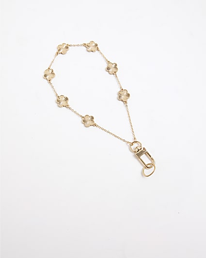 Gold Flower Phone Chain