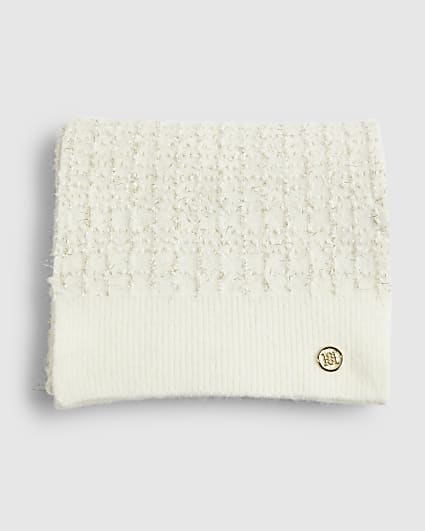 Cream Boucle Scarf