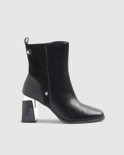 Black Block Heel Ankle Boots
