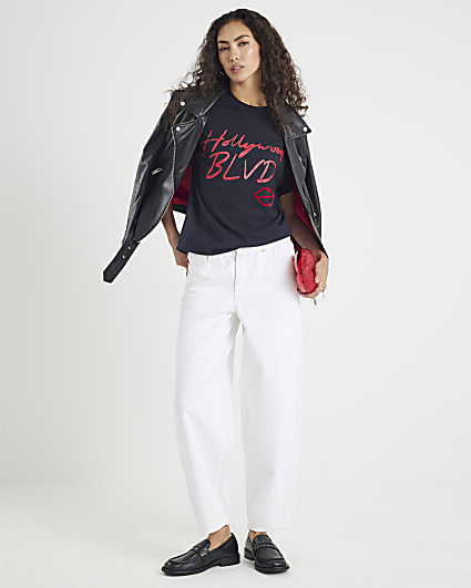 Black Hollywood Blvd Kiss T-Shirt