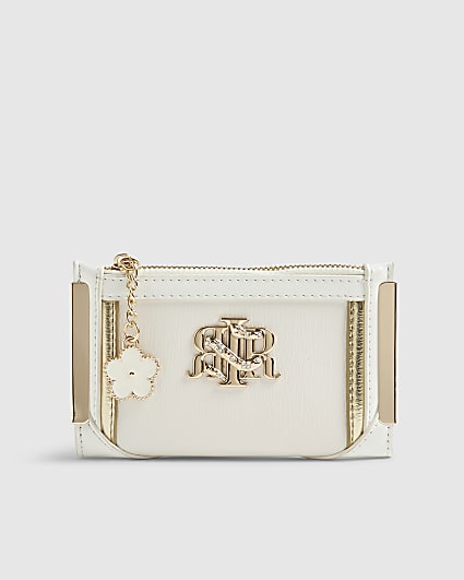 Cream Mini Snake Branding Cardholder