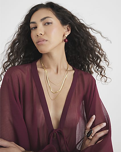 Gold Snake Chain Layered Necklace