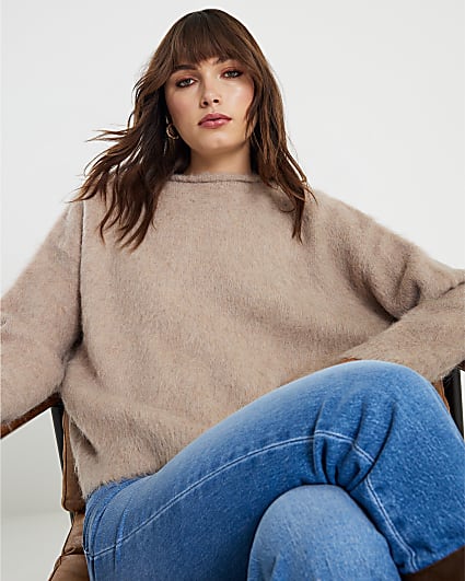 Beige Premium Alpaca blend Jumper