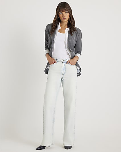 Blue Relaxed straight Leg jeans