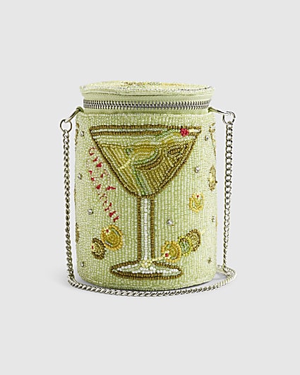 Green Dirty Martini Beaded Bag