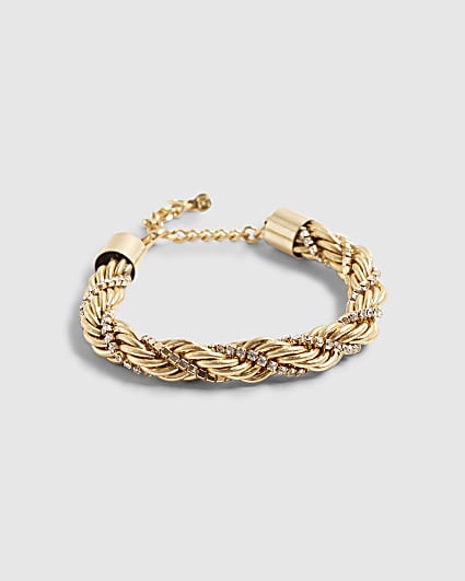 Gold Twist Rope Bracelet