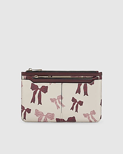 Cream Bow Travel Wallet