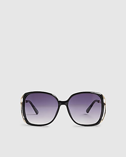 Black Square Cut Out Sunglasses