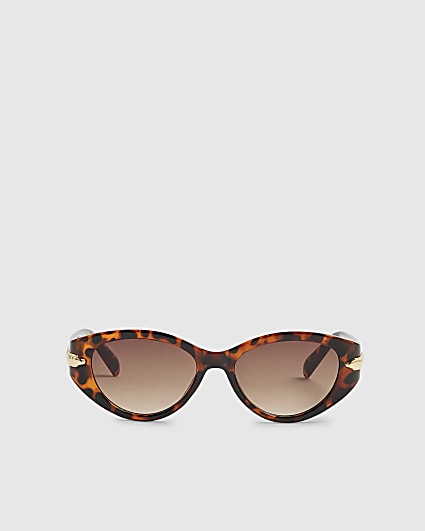 Tortoise Slim Cat Eye Sunglasses
