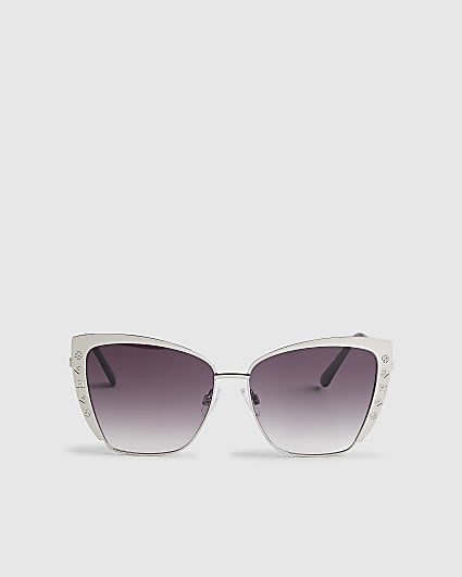 Silver Metal Trim Branded Sunglasses