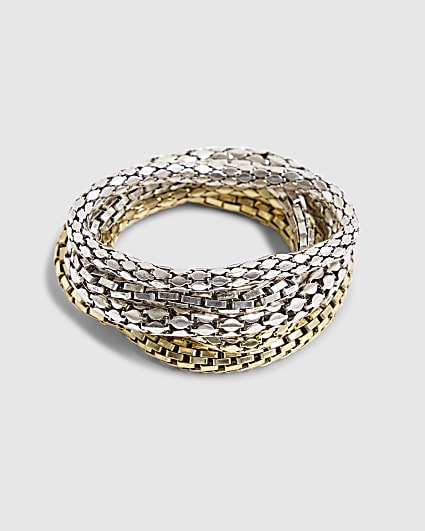 Gold Mesh Chain Stretch Multipack