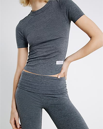 Grey RVR Edition Curved Hem T-Shirt