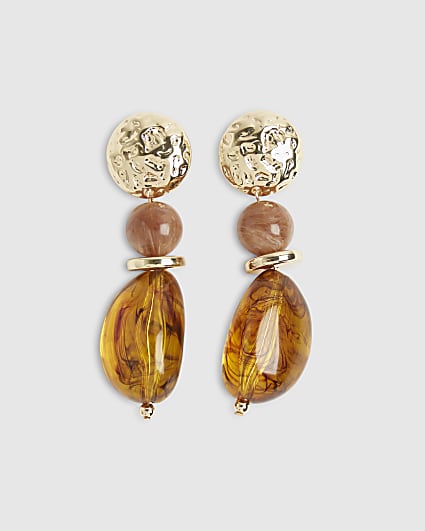 Gold Tort Drop Earrings