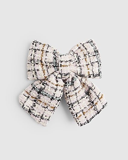 Pink Boucle Bow Hair Clip