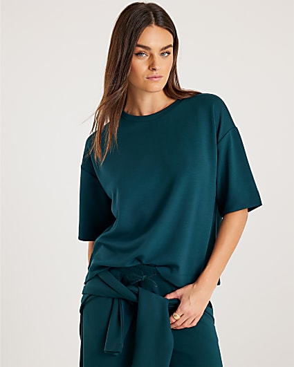 Green Premium Short Sleeve Boxy Fit T-shirt