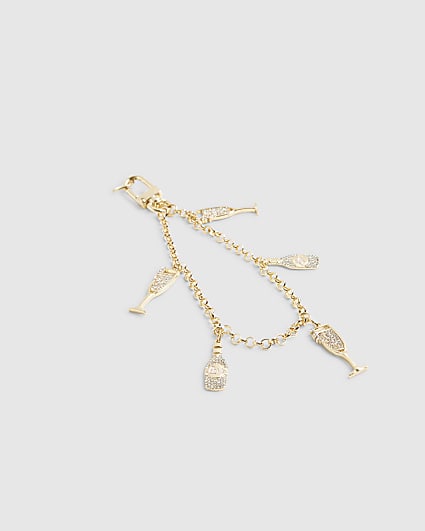 Gold Champagne Phone Chain
