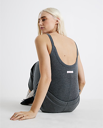 Grey RVR Edition Strappy Bodysuit