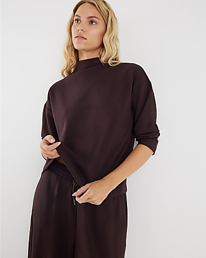 Brown Premium Long Sleeve Neoprene Top