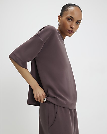 Brown Premium Boxy T-Shirt