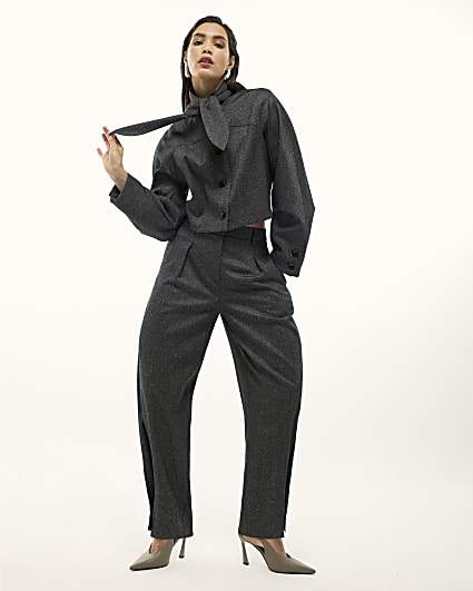 Grey Tapered Trousers