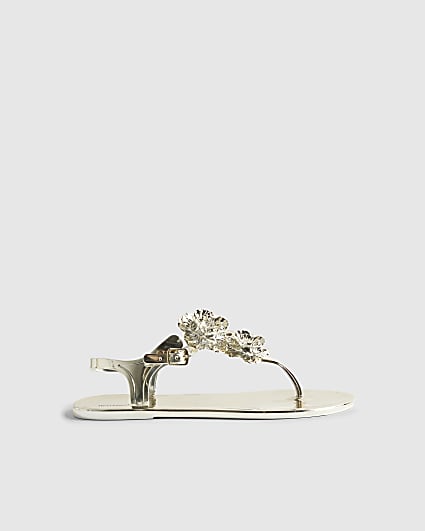 Gold Flower Sandals