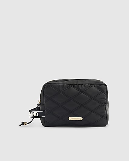 Black Double Zip Makeup Bag