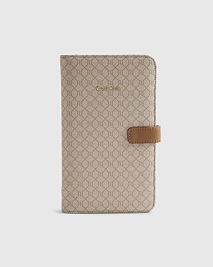 Beige Monogram Travel Wallet