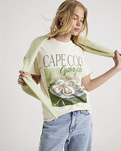 Cream Cape Cod Oyster Stud T-Shirt