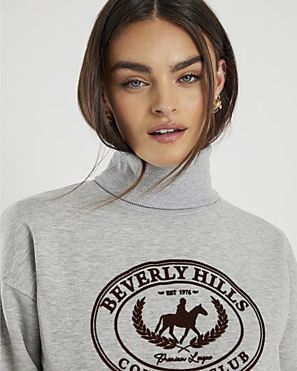 Grey Long Sleeve Beverly Hills Sweatshirt