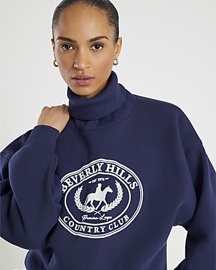 Navy Long Sleeve Beverly Hills Sweatshirt