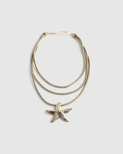 Gold Layered Starfish Necklace